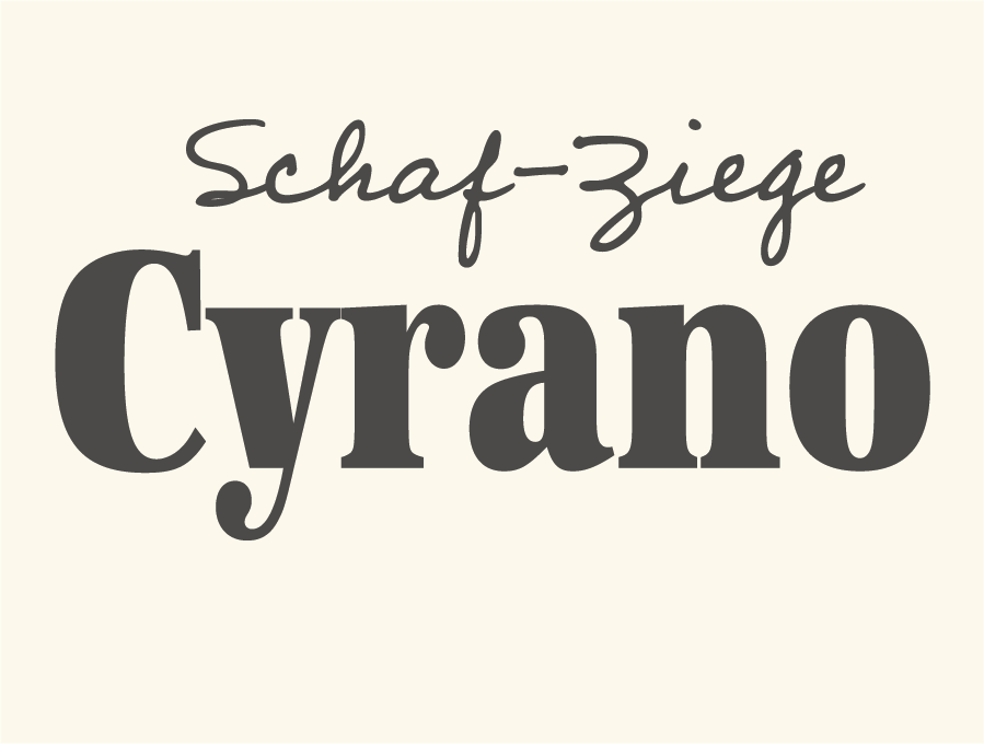 Cyrano Schaf Ziege Überschrift